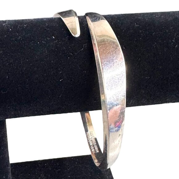 Vintage David Andersen Norway Sterling 925 S Modernist Bypass Bangle Bracelet - Picture 2 of 6